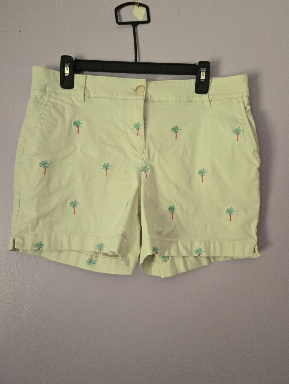 Tommy Bahama White Palm-Print Chino Shorts